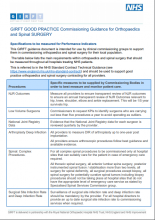 GIRFT Good Practice: Commissioning Guidance for Orthopaedics and Spinal Surgery